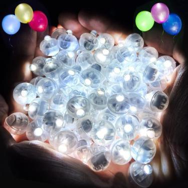 Imagem de Mini luzes de balão LED brancas ZGWJ 50 unidades para festa