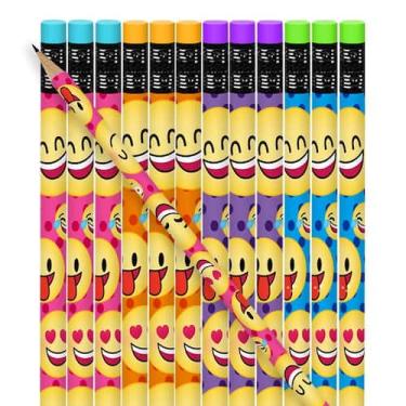 Imagem de Conjunto de 24 lápis ArtCreativity Emoticon com borrachas de mais de 3