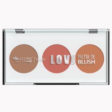Imagem de Paleta de Blush Trio Max Love - Super Pigmentado, Maquiagem Profissional, Cor 3 - Alta Fixação