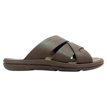 Imagem de Chinelo Slide Casual Masculino Itapuã Couro Confortável Reforçado 755,