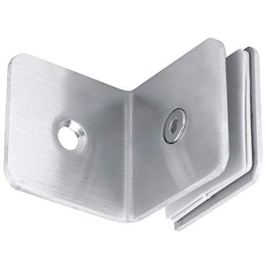 Imagem de YOUTHINK Clipe de Porta de Vidro de Chuveiro de Aço Inoxidável de 90 Graus, Acabamento Escovado, Dobradiça Ajustável para Portas de Vidro de 8-12 Mm, Ideal para Banheiros Modernos