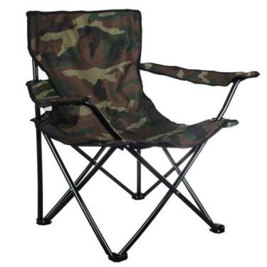 Imagem de Cadeira De Praia/camping Dobrável Camuflado Bolsa Transporte - Têxtil 