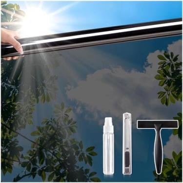 Imagem de Filme de janela Coavas One Way Privacy Reflective Mirror preto