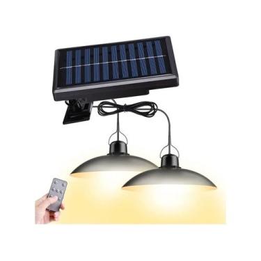 Imagem de Conjunto de luminárias pendentes solares de 240 W com controle remoto 