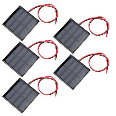 Imagem de FTVOGUE 5pcs 0,3W Painel Solar Epóxi Painel Solar Placa Fonte de Alimentação DC2V 150mA Para Luzes Solares de Gramado