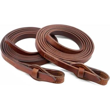 Imagem de Doqn Rédeas divididas de troca rápida em couro, peso de óleo pesado, 5/20.3 cm x 2.4 m, marrom