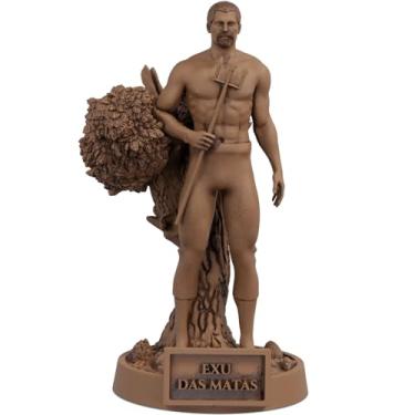 Imagem de Estátua Exu da Mata Umbanda Candomblé (Cor Madeira)