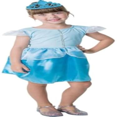 Imagem de Vestido, saia, luvas, coroa, fantasia, infantil, princesa, azul, confortavel