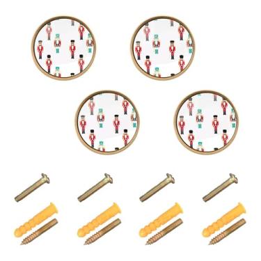 Imagem de Burbuja Puxadores de armário de cozinha quebra-nozes pacote com 4, puxadores de gaveta redonda de 3,5 cm com parafusos para armários de cozinha e quarto armário