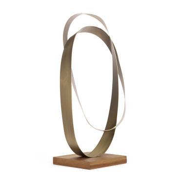 Imagem de Escultura Decorativa Abstrata em Metal Bronze 42cm 21289 Mart