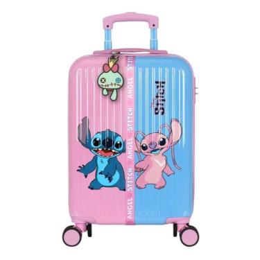 Imagem de Mala Rodinha Escolar Stitch Angel Bordo Viagem Meninas Kids - Luxcel, 