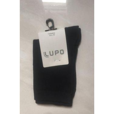 Imagem de Meia Cano Alto Colors Lupo Basic (04575-004) - 2 Unidades, Preto, 34/3