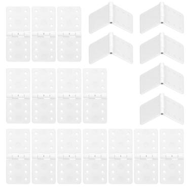 Imagem de Zelphvt 20 Pcs RC Plane Hinges, Remote Control Aircraft Hinges RC Plane Parts for Fixing Nylon Small Hinge Fixed Wing Model Airplane Square Loose-Leaf