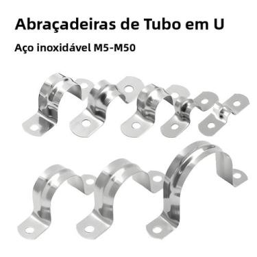 Imagem de Abraçadeira Rígida De Aço Inoxidável M5-50 Para Tubos, 20 Peças, Supor