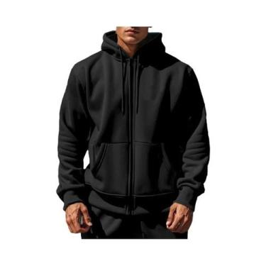 Imagem de Moletom Masculino De Manga Longa Com Capuz E Zíper, Confortável Para O