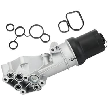 Imagem de Xxamz Conjunto de base de filtro de óleo de alumínio 2,5L compatível com Audi TT RS Quattro 12-13 VW Beetle Golf Jetta Passat 05-14 07K115397D 07K115397A