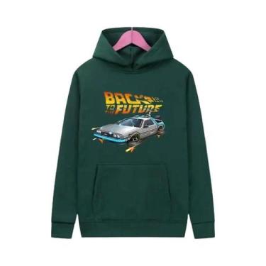 Imagem de Moletom Masculino Retrô Com Estampa De Carro DeLorean, Manga Comprida,