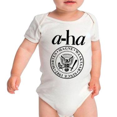 Imagem de Body infantil rock A-HA logo estampa exclusiva - LADO B ROCK CAMISETAS