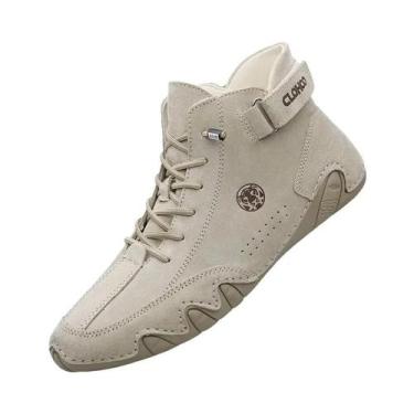 Imagem de Botas De Cano Curto Masculinas Em Couro Legítimo 2023, Tênis Casuais L