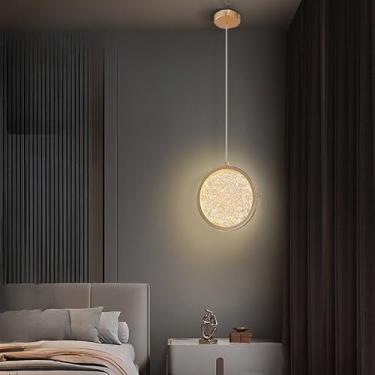 Imagem de Lustre de Cristal Moderno Escandinavo - Lâmpada Pendurada para Quarto, Cabeceira Simples e Elegante, Ideal para Decoração Contemporânea (Bola de cristal,1 peça)
