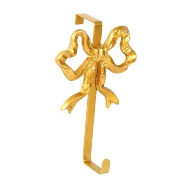 Imagem de ＫＬＫＣＭＳ Gancho de porta com laço, suporte de parede natalino para guirlanda, gancho para pendurar em armários.