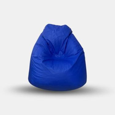 Imagem de Puff Fofão Pera Maca, Redondo, Adulto, Com Enchimento (Azul)