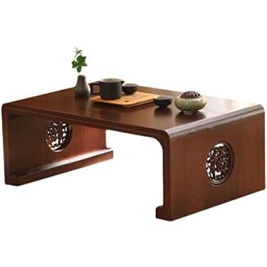 Imagem de Mesa central mesa de centro moderna mesa baixa pequena mesa de chá mesa de janela de sacada de madeira mesa de café pequena, mesa de quarto de vários tamanhos (45 x 70 cm)