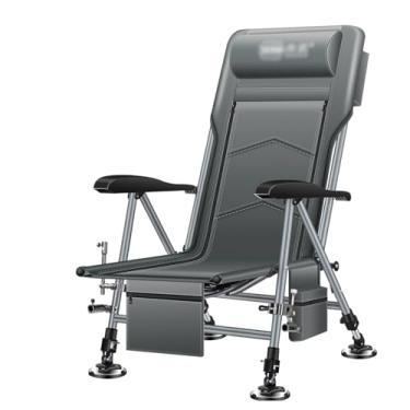 Imagem de Cadeira de pesca, cadeira de pesca, multifuncional, selvagem, dobrável, com travesseiro para viagem, acampamento, praia, convés, acampamento, (B)