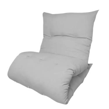 Imagem de Futon Poltrona 60x170 Chaise Espreguiçadeira Almofada Poltrona Banco Palet Sofá Futon Grandão(Cinza Claro)