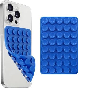 Imagem de Suporte de telefone com sucção dupla face de silicone, 2 peças, aderência adesiva removível, acessório de selfie e vídeo com as mãos livres, suporte de sucção de telefone TikTok tendência para iPhone