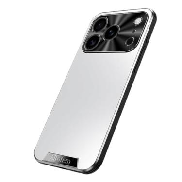Imagem de Genérico Estojo rígido fino para PC For iPhone 17/17 Air/17 Pro/17 Pro Max, anel de proteção de câmara de metal e cobertura fosca anti-riscas (White, 17 Pro Max)