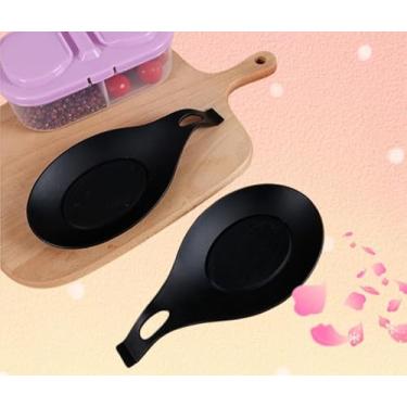 Imagem de Almofada de colher TPE fácil de limpar multiuso prato de frutas descanso de colher de silicone resistente ao calor suporte de utensílios de cozinha