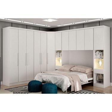 Imagem de Guarda-roupa Em Mdf Com 12 Portas E 8 Gavetas Branco