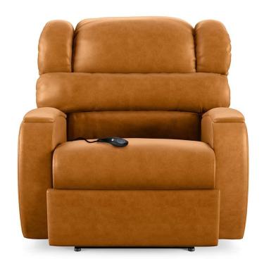 Imagem de Poltrona Do Papai Sala De Cinema Reclinável Manchester Controle Elétrico Usb Pu Whisky