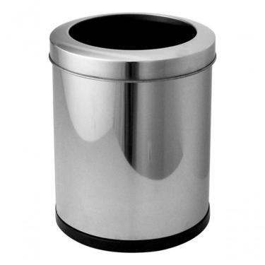 Imagem de Cesto Lixeira Em Aço Inox Com Aro Inox 13,5 Litros