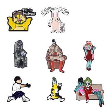 Imagem de Conjunto de alfinetes de broche Creative Cartoon Style Pin Alloy - yiw