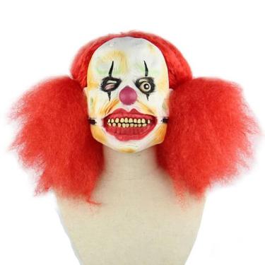 Imagem de Máscara de fantasia de cosplay Halloween Red Braids Funny Big Mouth - 