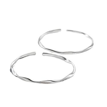 Imagem de Conjunto de pulseiras de cuproníquel inspirado em Mobius para casal - 