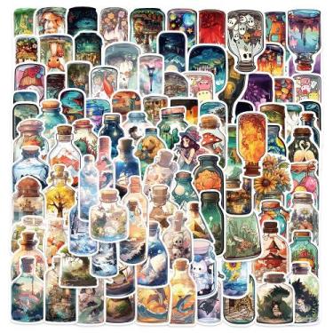 Imagem de Pacote de adesivos: garrafa de bebida fofa, 50 unidades à prova d'água