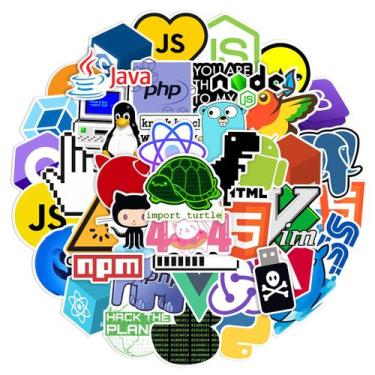 Imagem de Programação e codificação de adesivos: 50 peças de adesivos de vinil à