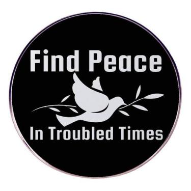 Imagem de Broche Peace Dove, emblema redondo de liga preta, 3x3cm - yiweisai