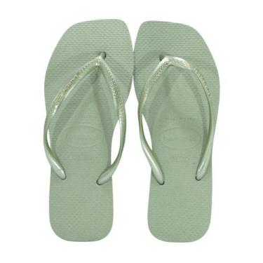 Imagem de Chinelo Havaianas Slim Square Fc Verde, Vd, 1156 smoke green, 37/38