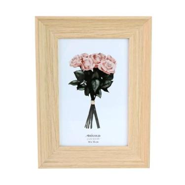 Imagem de Porta retrato de plástico moldura rustico 10x15cm - Amigold, A