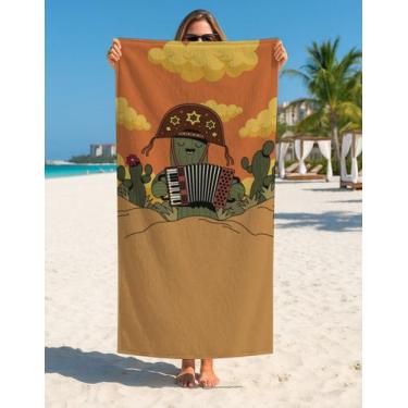 Imagem de Toalha Banho E Praia Tema Nordestino Sertão Forró Cactos - Use Thuco, 