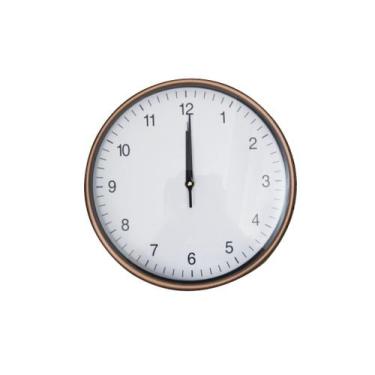 Imagem de Relógio De Parede De Plástico Com Borda Gold Rose 30 Cm - Amigold