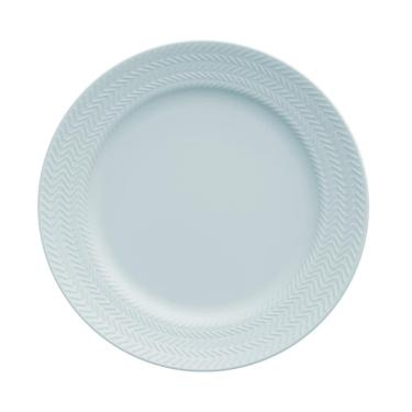 Imagem de Kit 06 Prato Sobremesa Chevron Azul VIntage Germer Porcelana