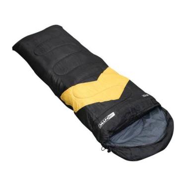 Imagem de Saco de Dormir Nautika Viper com Capuz e Saco de Compressão  Preto e L