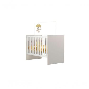 Imagem de Berço Infantil Convencional Life em MDF para Colchão 60CM com Mosquiteiro Branco Certif...
