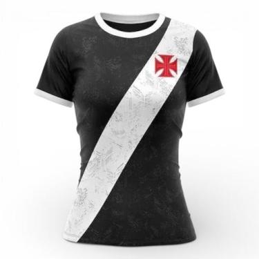 Imagem de Camisa Vasco Da Gama Building Feminina Licenciada - Braziline, Preto, 