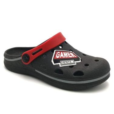 Imagem de Babuche Infantil Masculino World Clors 127.057, Preto vermelho, 29/30